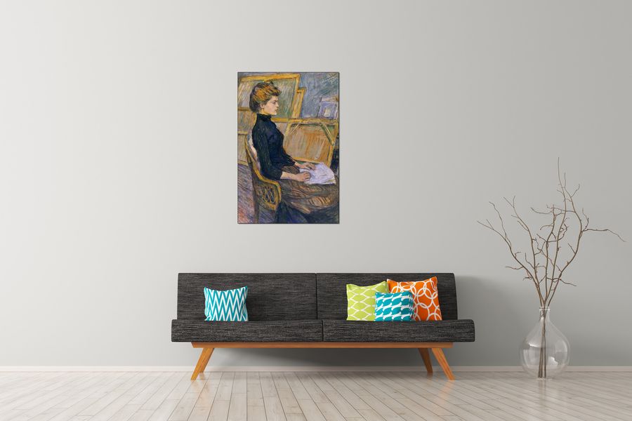 Toulouse-lautrec - Helene Vary in the study, Decorative MDF Panel (60x90cm)