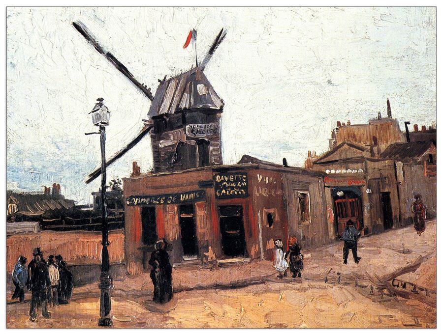 Van Gogh Vincent - Le Moulin de la Galette, Decorative MDF Panel (120x90cm)