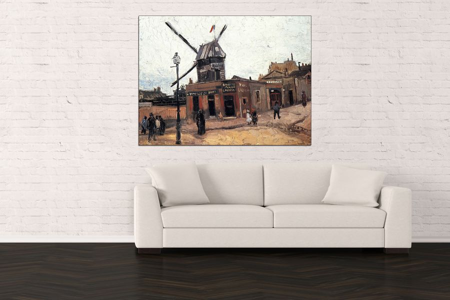 Van Gogh Vincent - Le Moulin de la Galette, Decorative MDF Panel (120x90cm)