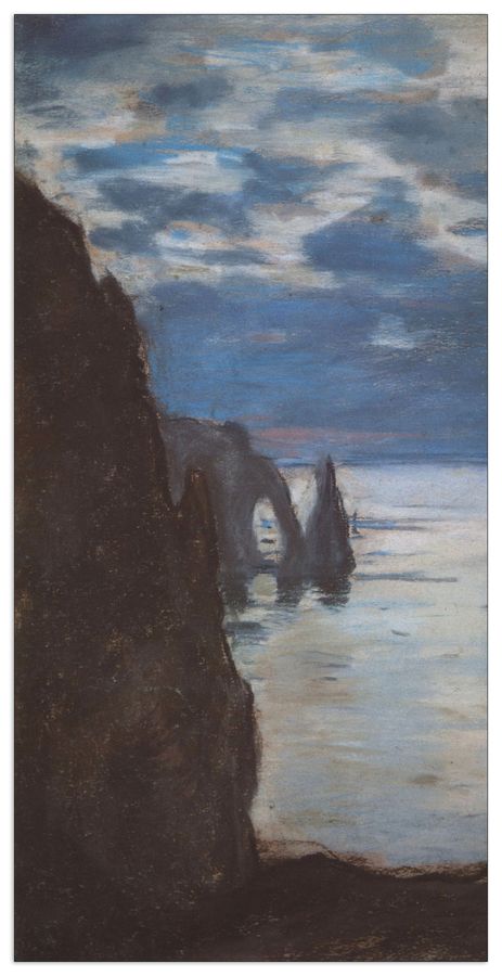 Monet Claude - Etretat, Decorative MDF Panel (70x140cm)