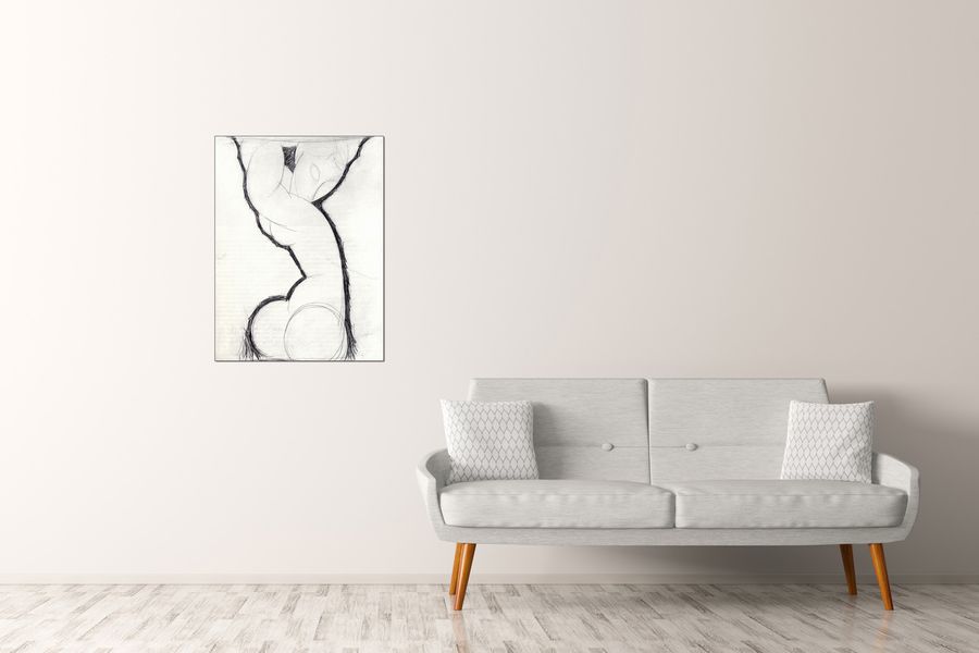 Modigliani Amedeo - Caryatid, Decorative MDF Panel (60x80cm)