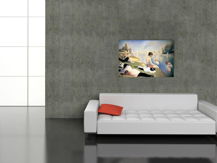 Seurat - Baignade a Asnieres, Decorative MDF Panel (140x93cm)