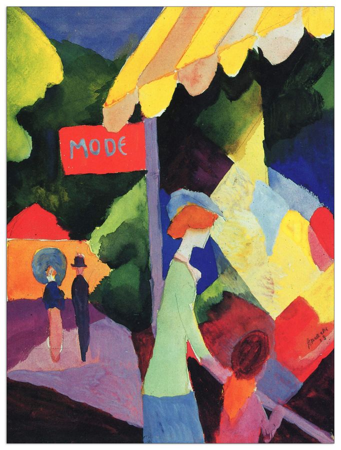 Macke August - Fashion window, Decorative MDF Panel (60x80cm)