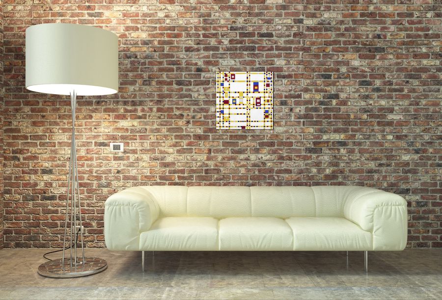 Piet Mondrian - Broadway Boogie woogie, Decorative MDF Panel (30x30cm)