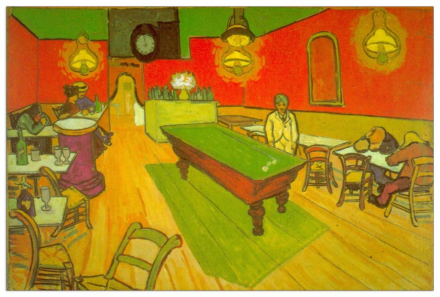 Van Gogh Vincent - Night Cafe II, Decorative MDF Panel (90x60cm)