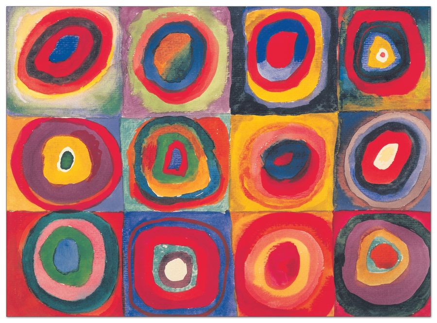 Vassily Kandinsky - Studio del colore, Decorative MDF Panel (135x98cm)