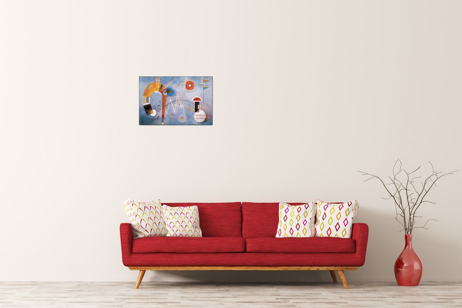 Vassily Kandinsky - Rond and pointu, Decorative MDF Panel (50x33cm)