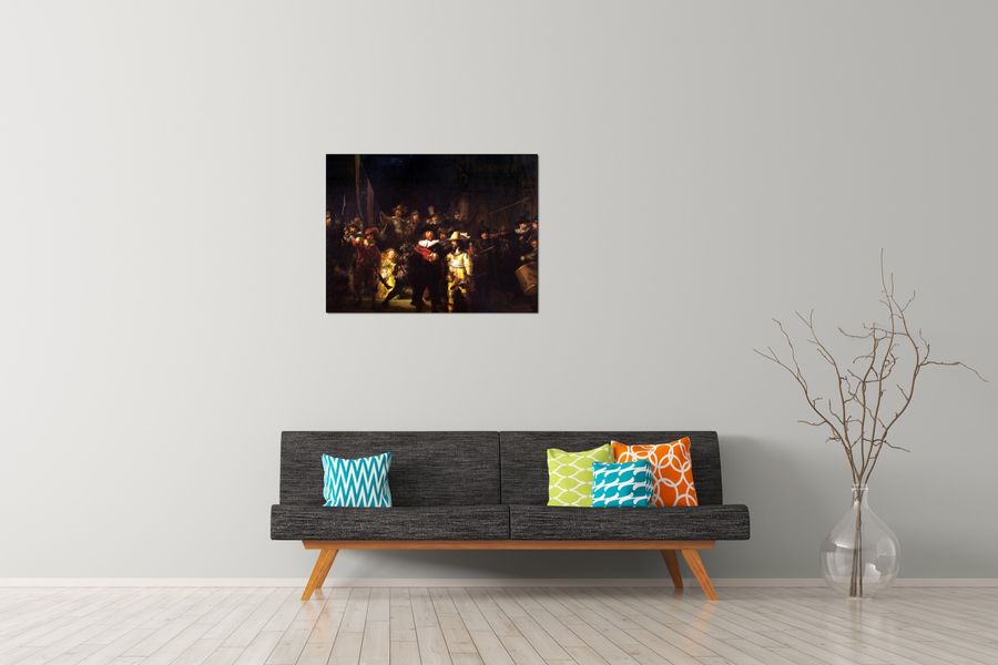 Rembrandt - Night Watch, Decorative MDF Panel (80x60cm)