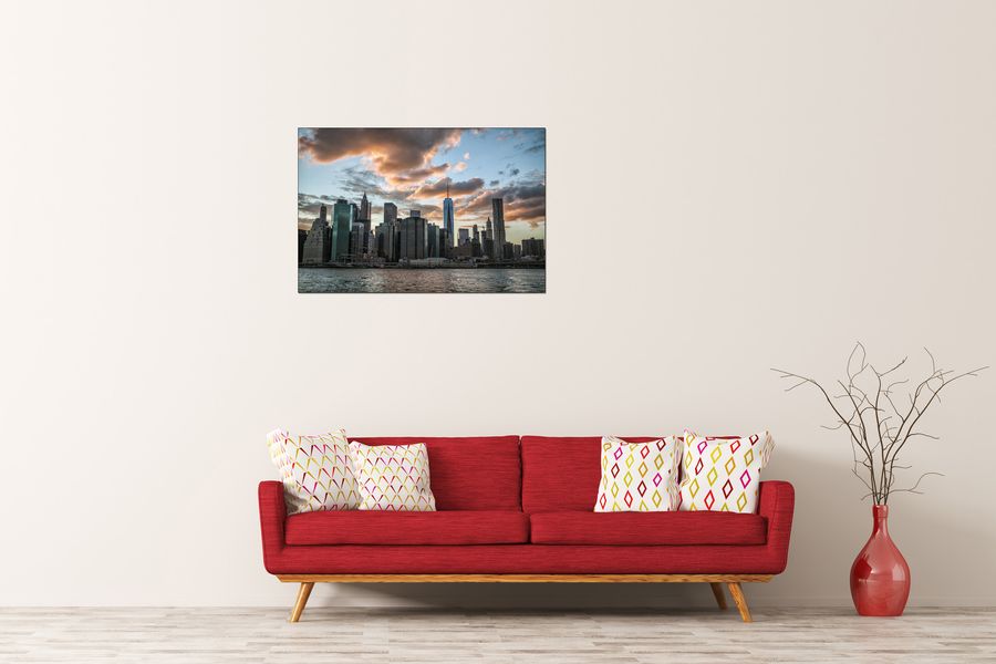 Tom Eversley - Manhattan Skyline, NYC, Decorative MDF Panel (90x60cm)