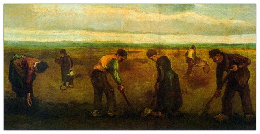 Van Gogh Vincent - Farmers, Decorative MDF Panel (100x50cm)