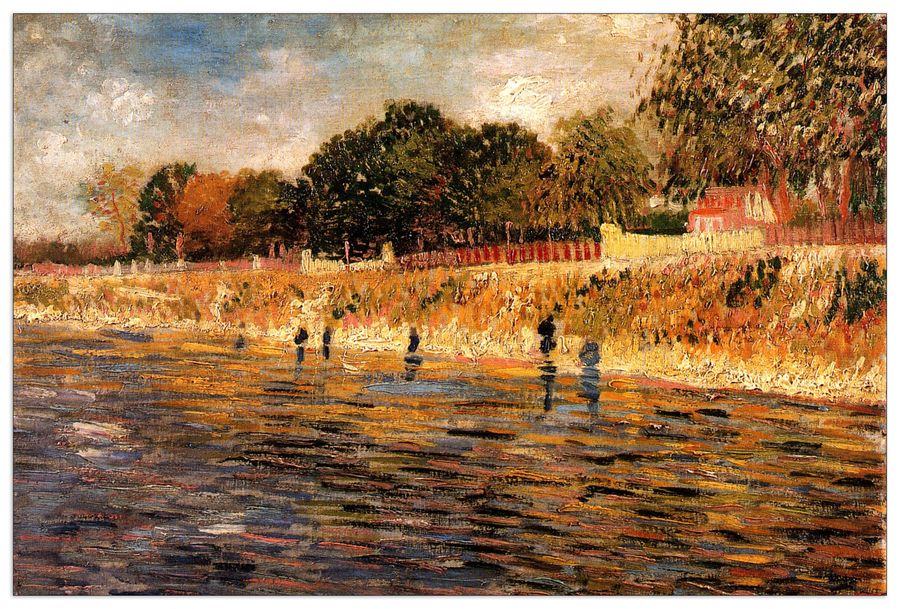 Van Gogh Vincent - The Banks of the Seine, Decorative MDF Panel (90x60cm)