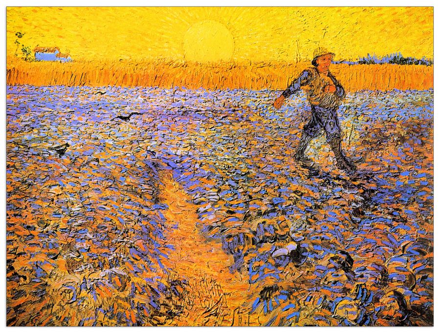 Van Gogh Vincent - Sower under the Sun, Decorative MDF Panel (120x90cm)