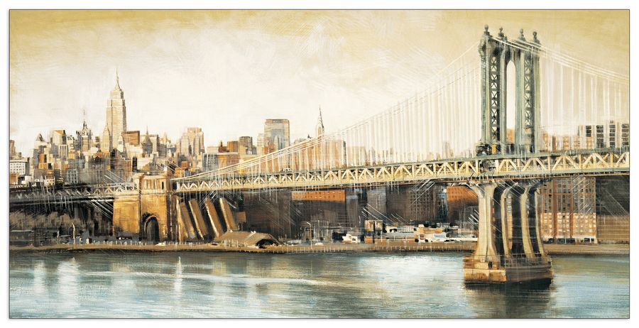 Daniels - Manhattan Bridge Way, Decorative MDF Panel (100x50cm)