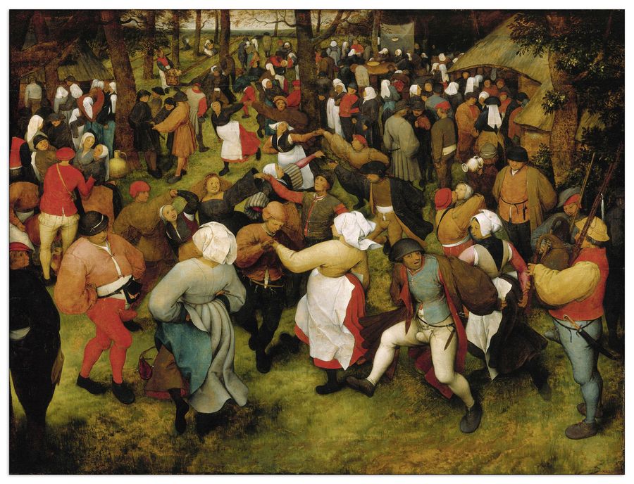 Brueghel - Wedding dance in the open air, Decorative MDF Panel (100x75cm)