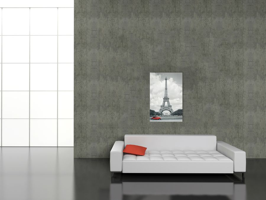 Null - Paris Red Car, Decorative MDF Panel (60x90cm)