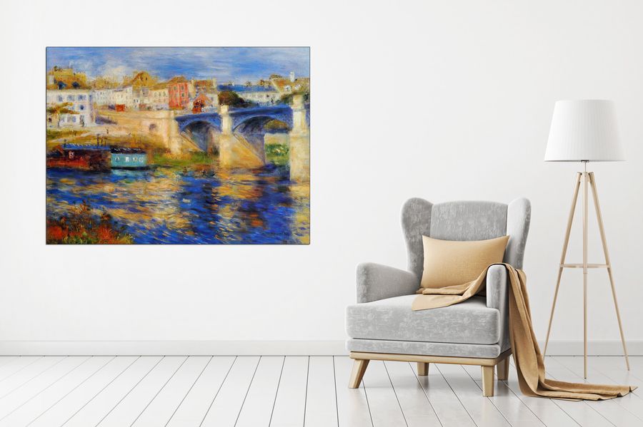 Renoir Pierre-auguste - Le Pont de Chatou, Decorative MDF Panel (120x90cm)