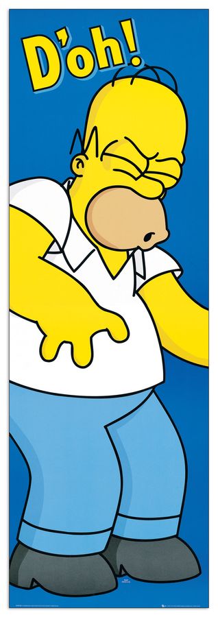 The Simpsons - Homer Doh, Decorative MDF Panel (30x90cm)