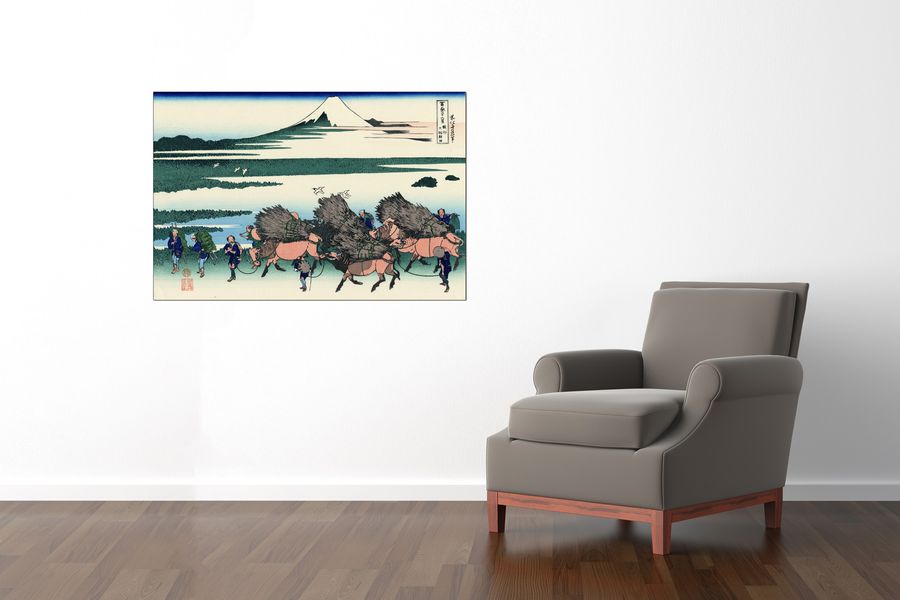 Hokusai Katsushika  - Ono Shindon in the Suraga province, Decorative MDF Panel (135x90cm)