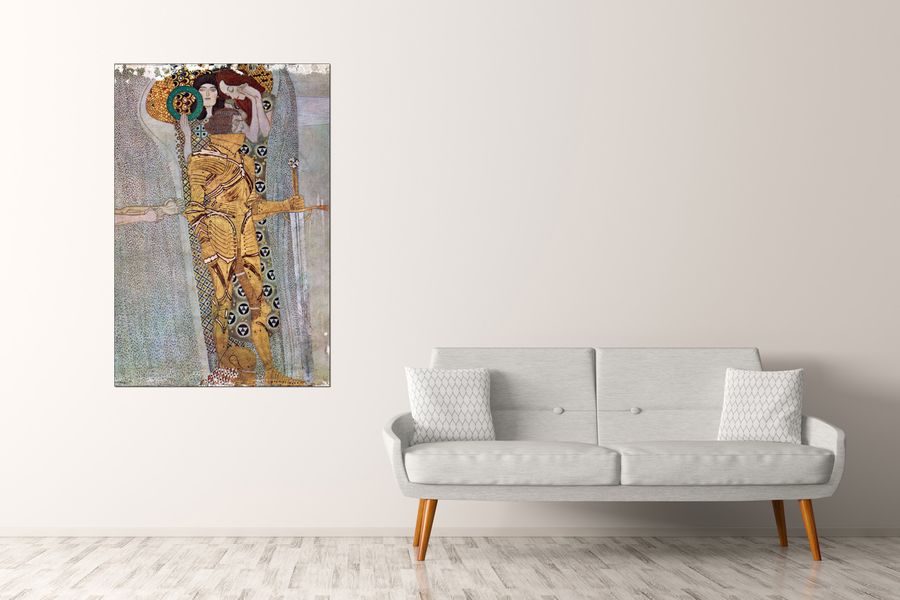 Klimt Gustav - The Beethoven Freize, Decorative MDF Panel (90x135cm)