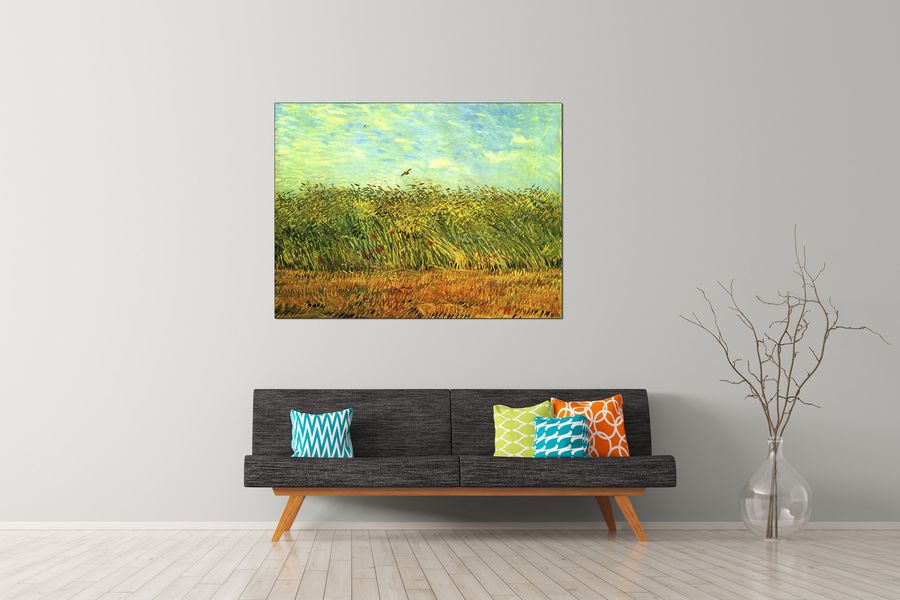 Van Gogh Vincent - Wheat Field with a Lark, Decorative MDF Panel (120x90cm)