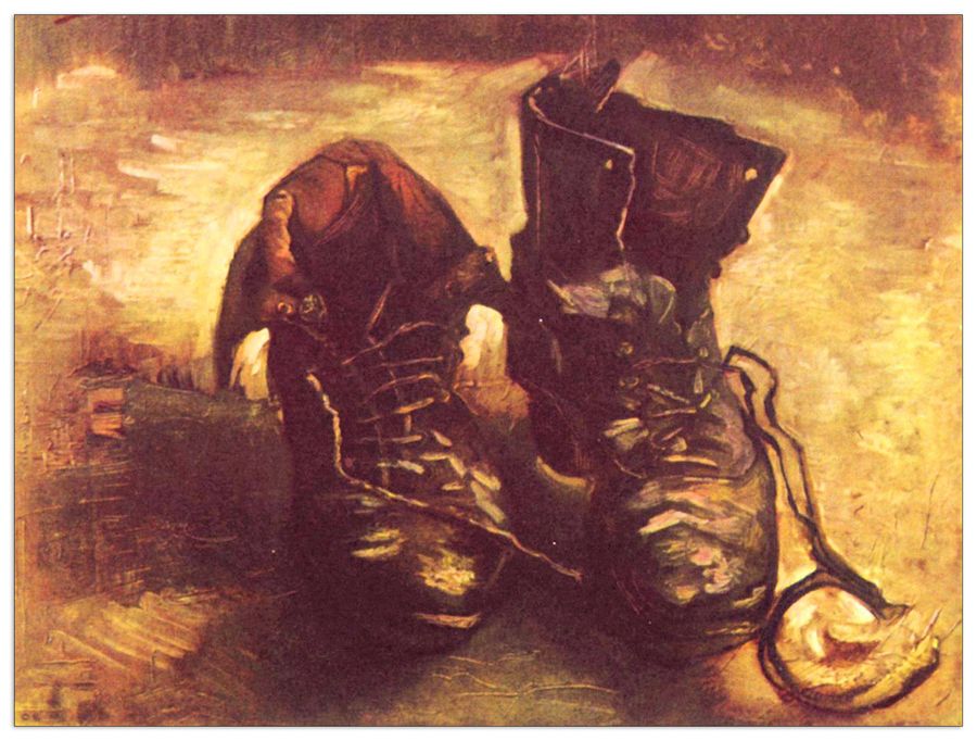 Van Gogh Vincent - Still Life, A pair of shoes, Decorative MDF Panel (80x60cm)