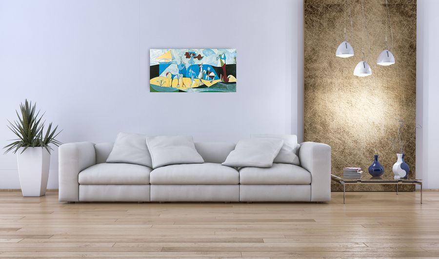 Picasso - La Joie De Vivre Au Antopolis, Decorative MDF Panel (100x50cm)