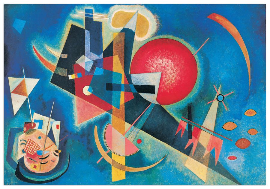 Kandinsky - Im Blau, Decorative MDF Panel (98x68cm)