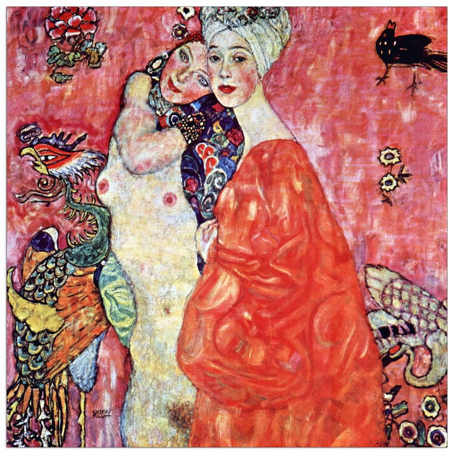 Klimt Gustav - The girlfriends, Decorative MDF Panel (50x50cm)