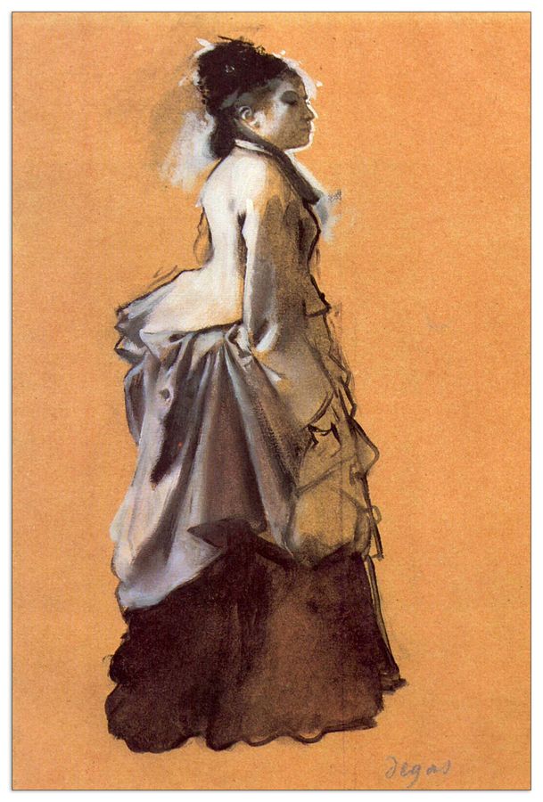 Degas Edgar - Young lady in the road costume, Decorative MDF Panel (60x90cm)