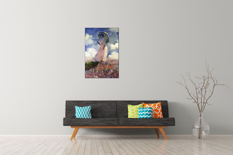 Monet Claude - Woman with Parasol, study, Decorative MDF Panel (60x90cm)