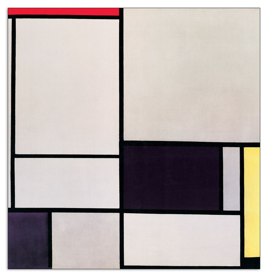 Mondrian - Composizione Nr 2, Decorative MDF Panel (50x50cm)
