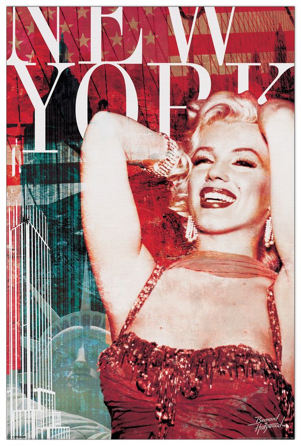 Anonymous - Marilyn Monroe - New York, Decorative MDF Panel (60x90cm)