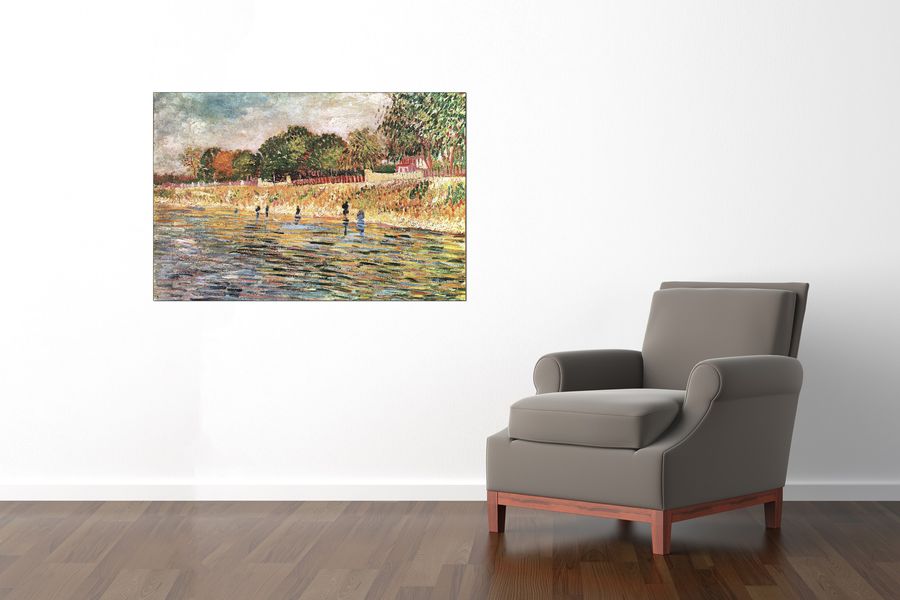 Van Gogh Vincent - River bank, Decorative MDF Panel (135x90cm)