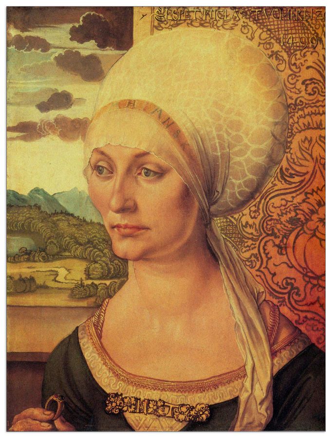 Albrecht Dürer - Elsbeth Tucher, Decorative MDF Panel (60x80cm)