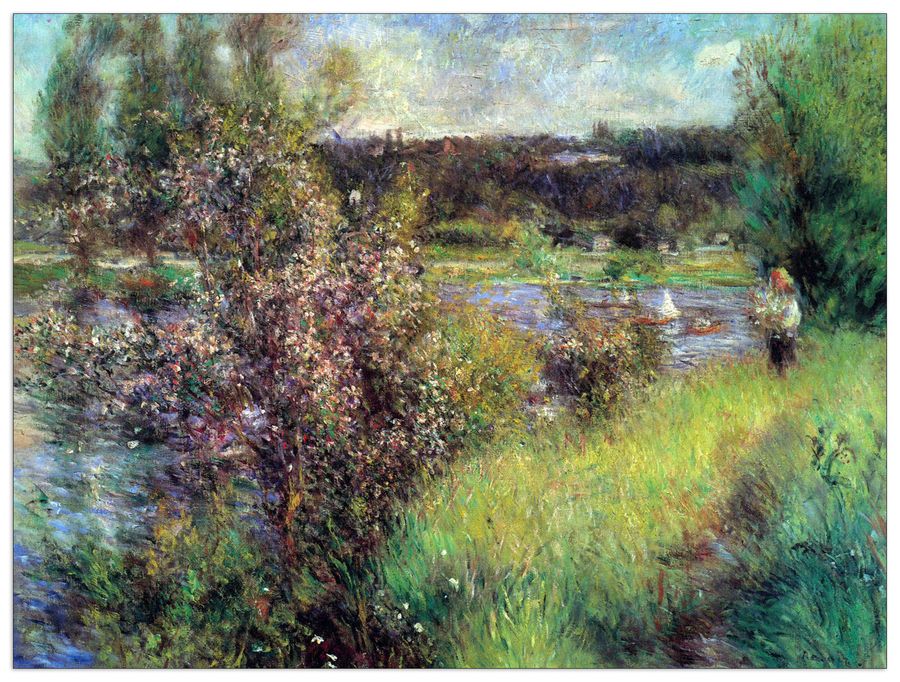 Renoir Pierre-auguste - The Seine at Chatou, Decorative MDF Panel (120x90cm)