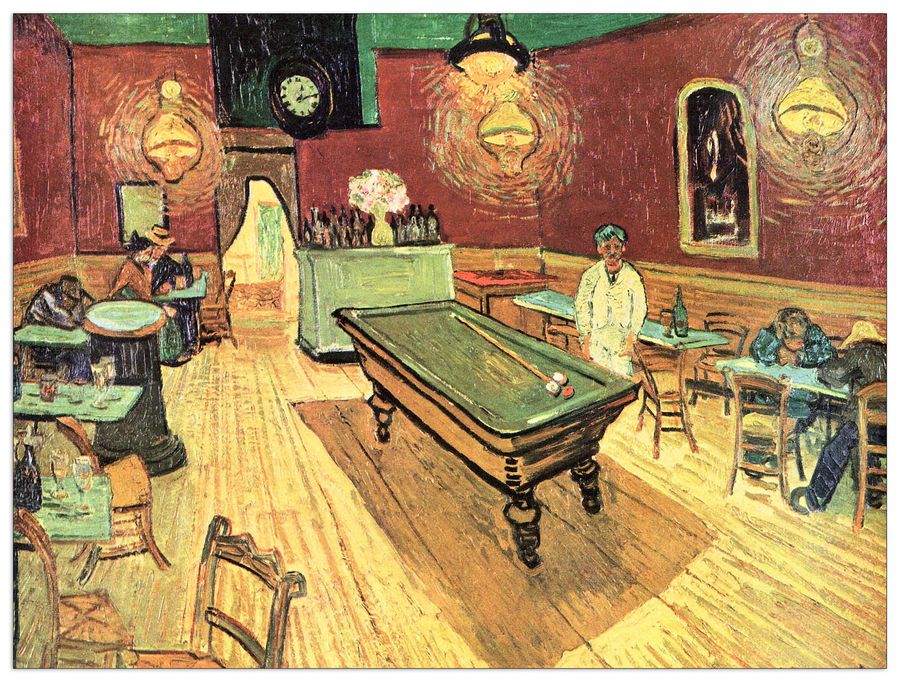 Van Gogh Vincent - The Night Cafe on Place Lamartine in Arles, Decorative MDF Panel (120x90cm)