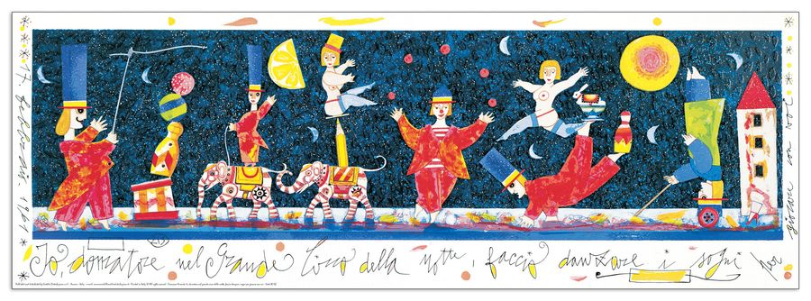Musante - Io Domatore Del Grande Circo..., Decorative MDF Panel (100x35cm)