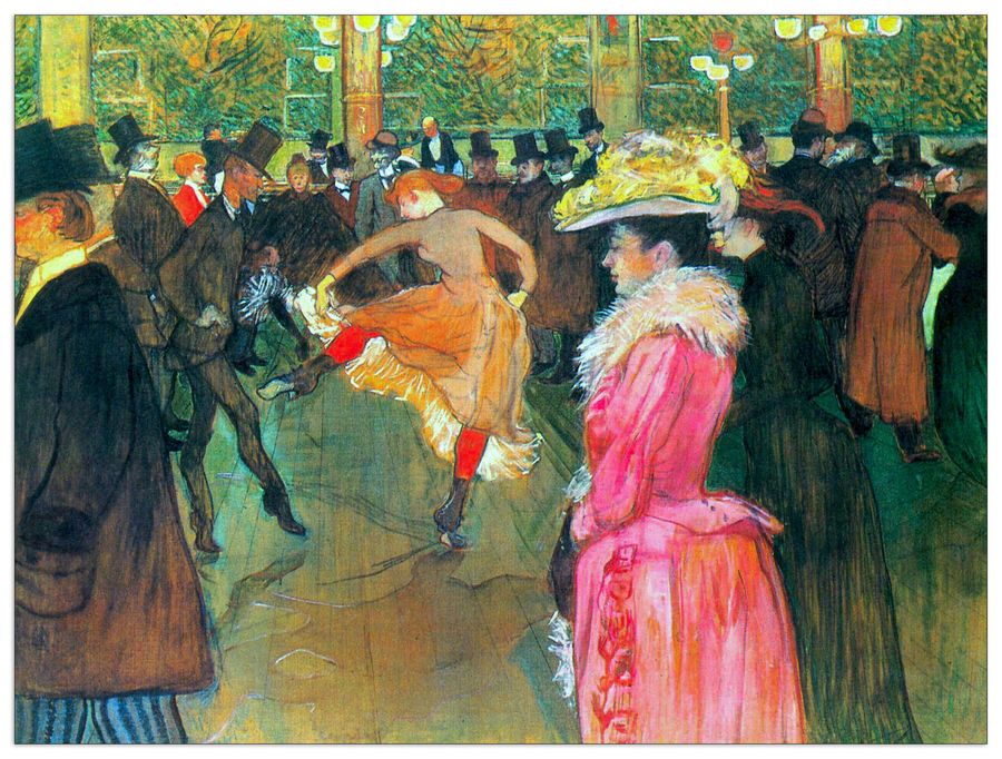 Toulouse-lautrec - Ball in the Moulin Rouge, Decorative MDF Panel (80x60cm)