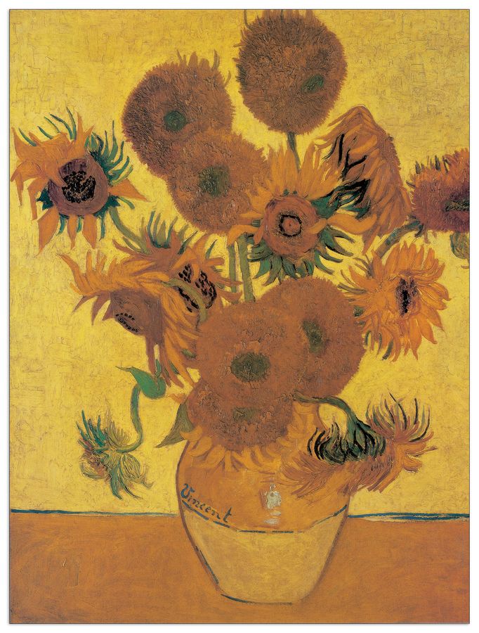 Van Gogh - Sunflowers, Decorative MDF Panel (60x80cm)