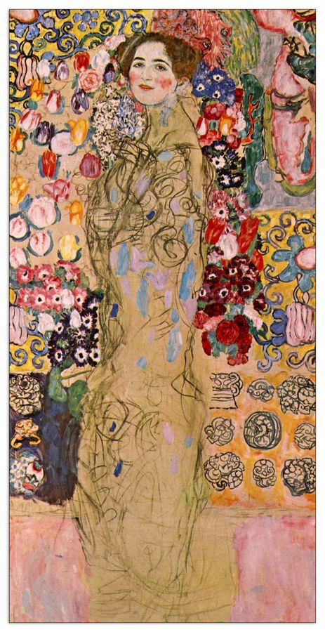 Klimt Gustav - Portrait of Maria Munk, Decorative MDF Panel (50x100cm)