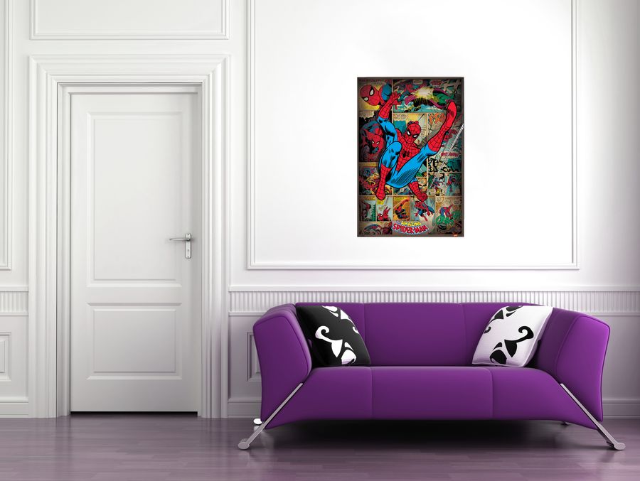 Marvel Comics - Spider-Man Retro, Decorative MDF Panel (60x90cm)