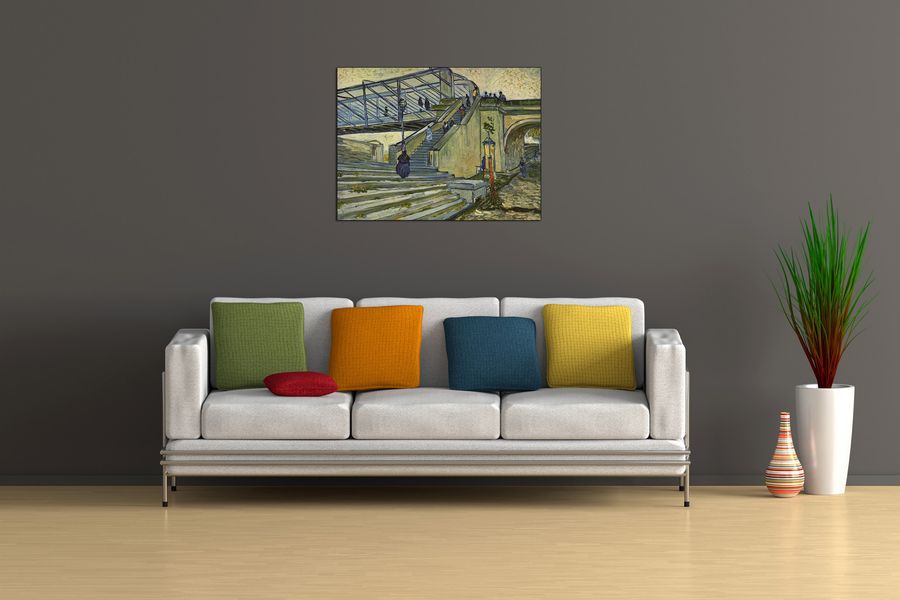 Van Gogh Vincent - The Bridge at Trinquetaille, Decorative MDF Panel (80x60cm)