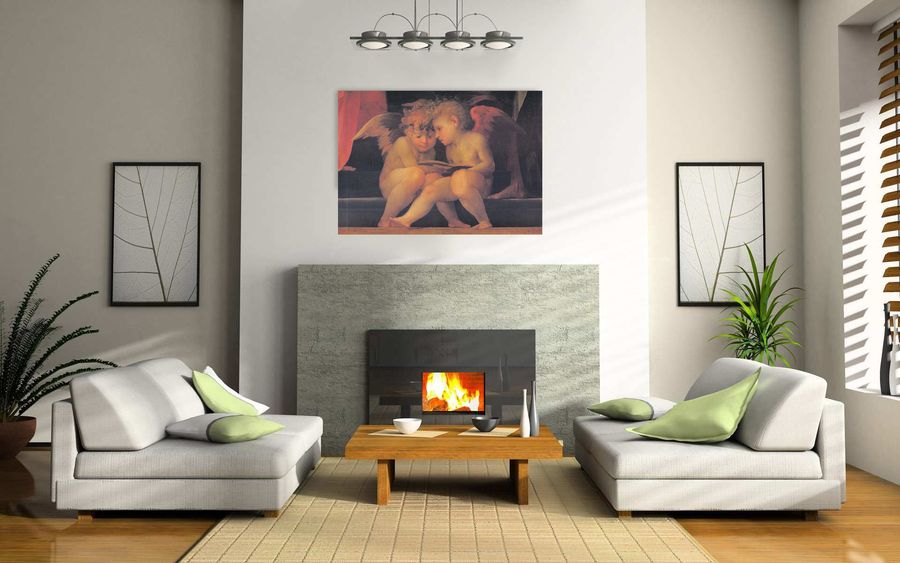 Rosso Fiorentino - Madonna E Santi, Decorative MDF Panel (100x70cm)