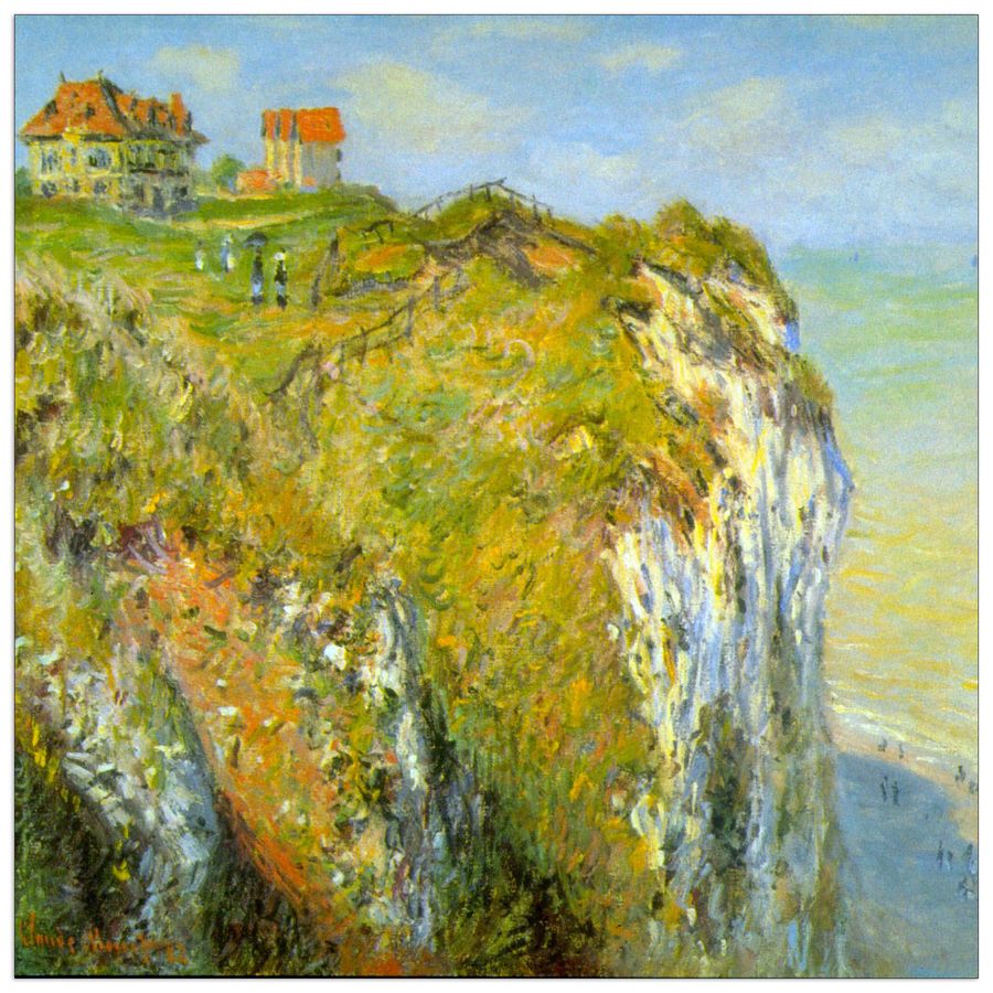 Monet Claude - Cliffs, Decorative MDF Panel (50x50cm)