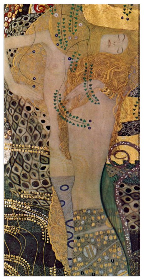 Klimt Gustav - Water snakes (friends) I, Decorative MDF Panel (50x100cm)
