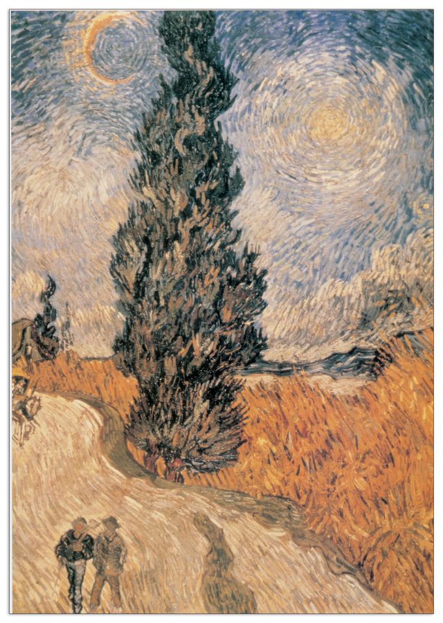 Van Gogh - Cypresses, Decorative MDF Panel (98x140cm)