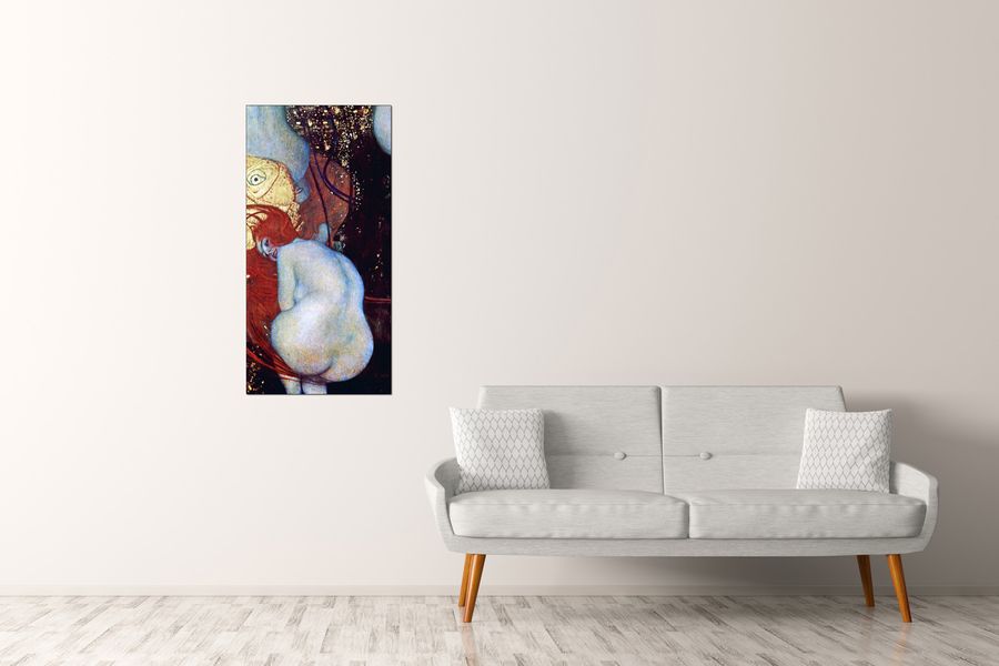 Klimt Gustav - Goldfish, Decorative MDF Panel (50x100cm)