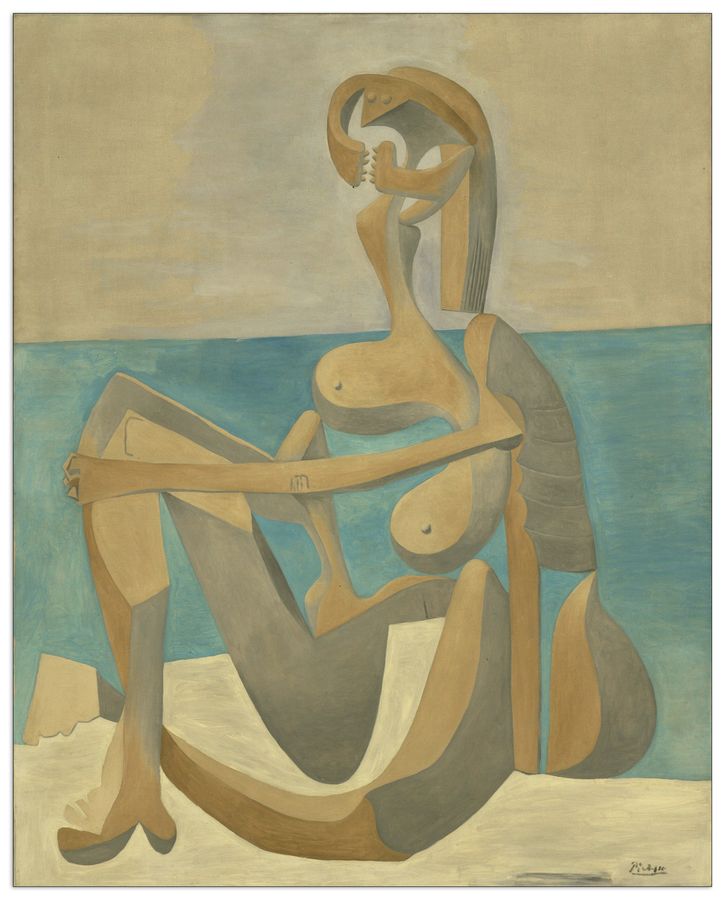 artopweb Picasso - Seated Bather Decorative MDF Panel (60x75cm)