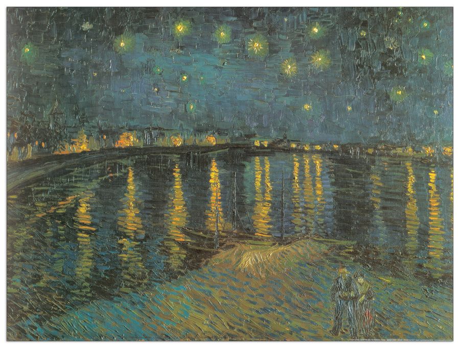 Van Gogh - Starry Night 1888, Decorative MDF Panel (80x60cm)