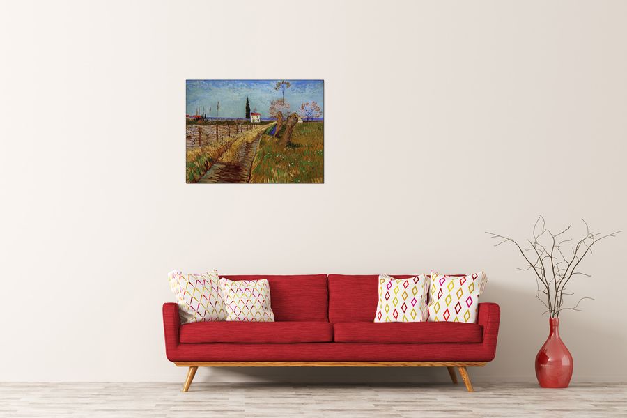Van Gogh Vincent - Path Through a Field with Willows, Decorative MDF Panel (80x60cm)